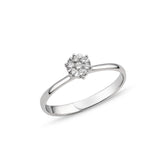 Damen Diamantring aus 18K Weissgold in Grösse 54 - YZ0005381